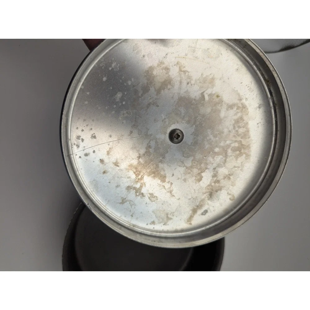 Vintage Mirro Blue‎ Saucepan 1 Qt Wood Handle Country Geese Retro Cookware USA
